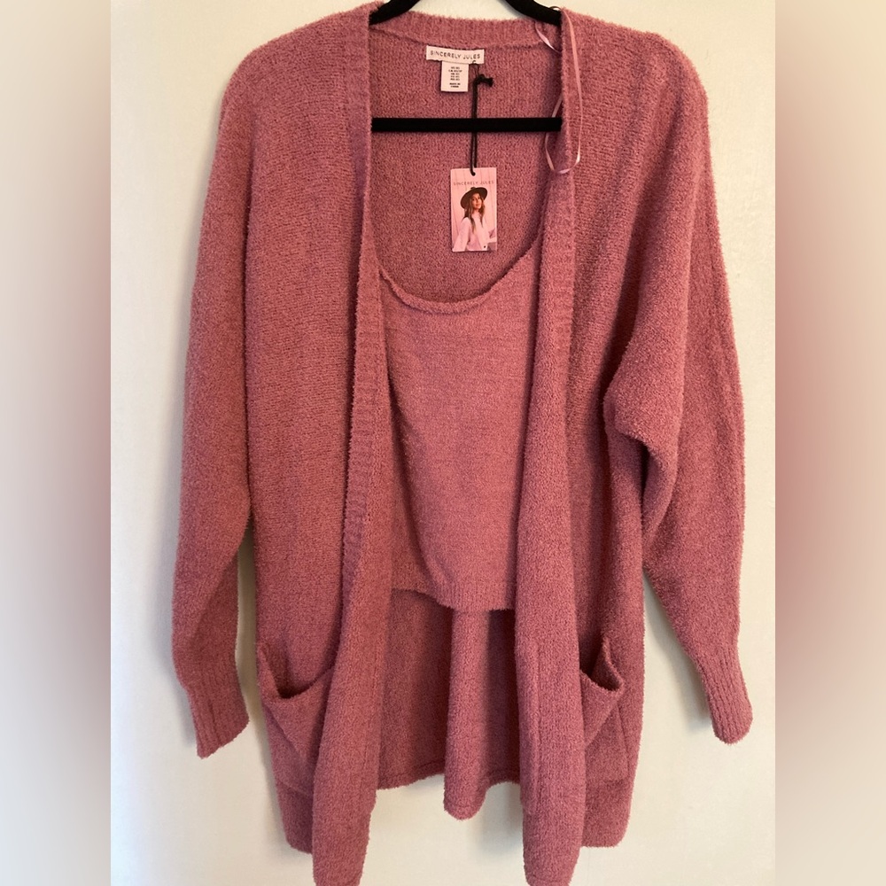 Sincerely Jules Mauve Cardigan Set